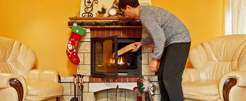 Rusted Metal Fireplace Restoration in Norwalk, Ohio
